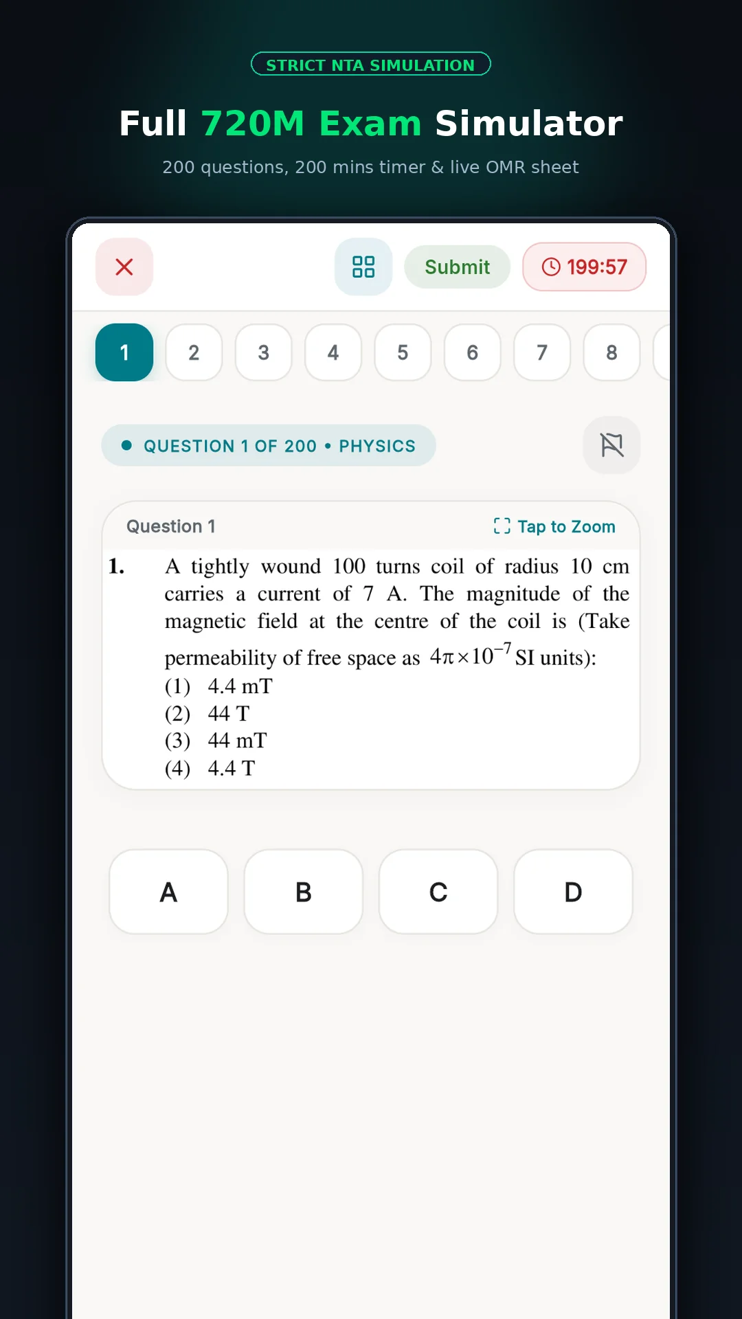 Official NEET Exam Simulator Paper Runner